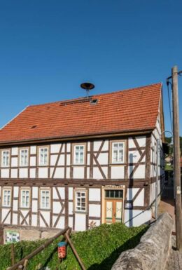 Außenaufnahme Heimatmuseum Steinbach mit Fachwerk