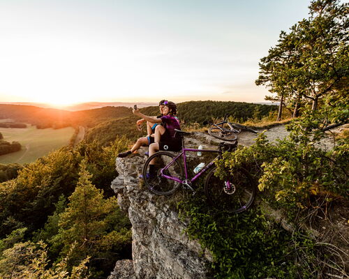 Mountainbiker auf dem Großen Hörselberg