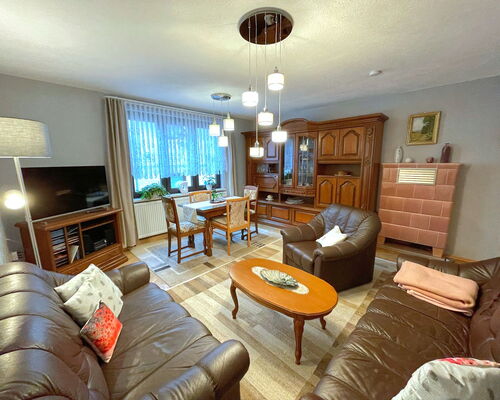 Wohnzimmer Ferienwohnung Waldblick