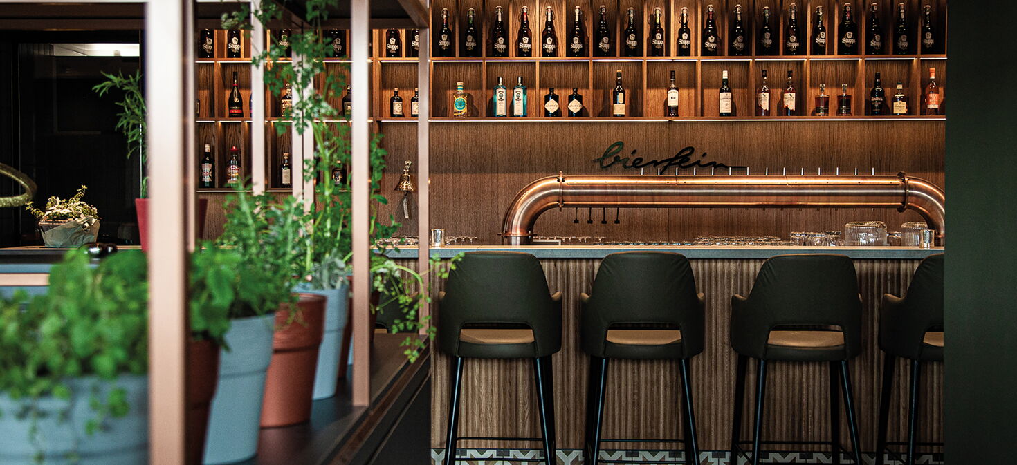 Thekenbereich Restaurant bierfein