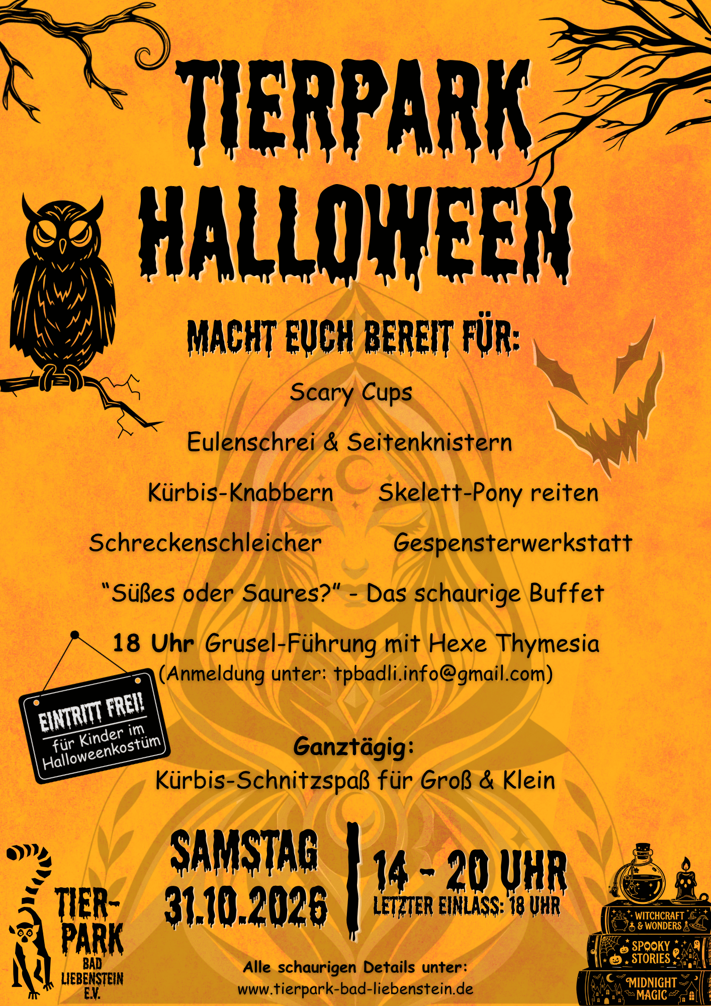 Bild zur Veranstaltung: Halloween im Tierpark Bad Liebenstein