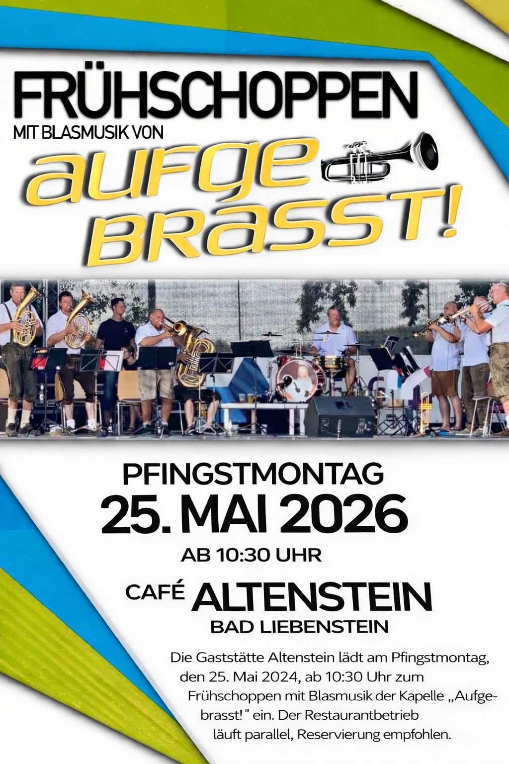 Bild zur Veranstaltung: Frühschoppen mit Aufgebrasst